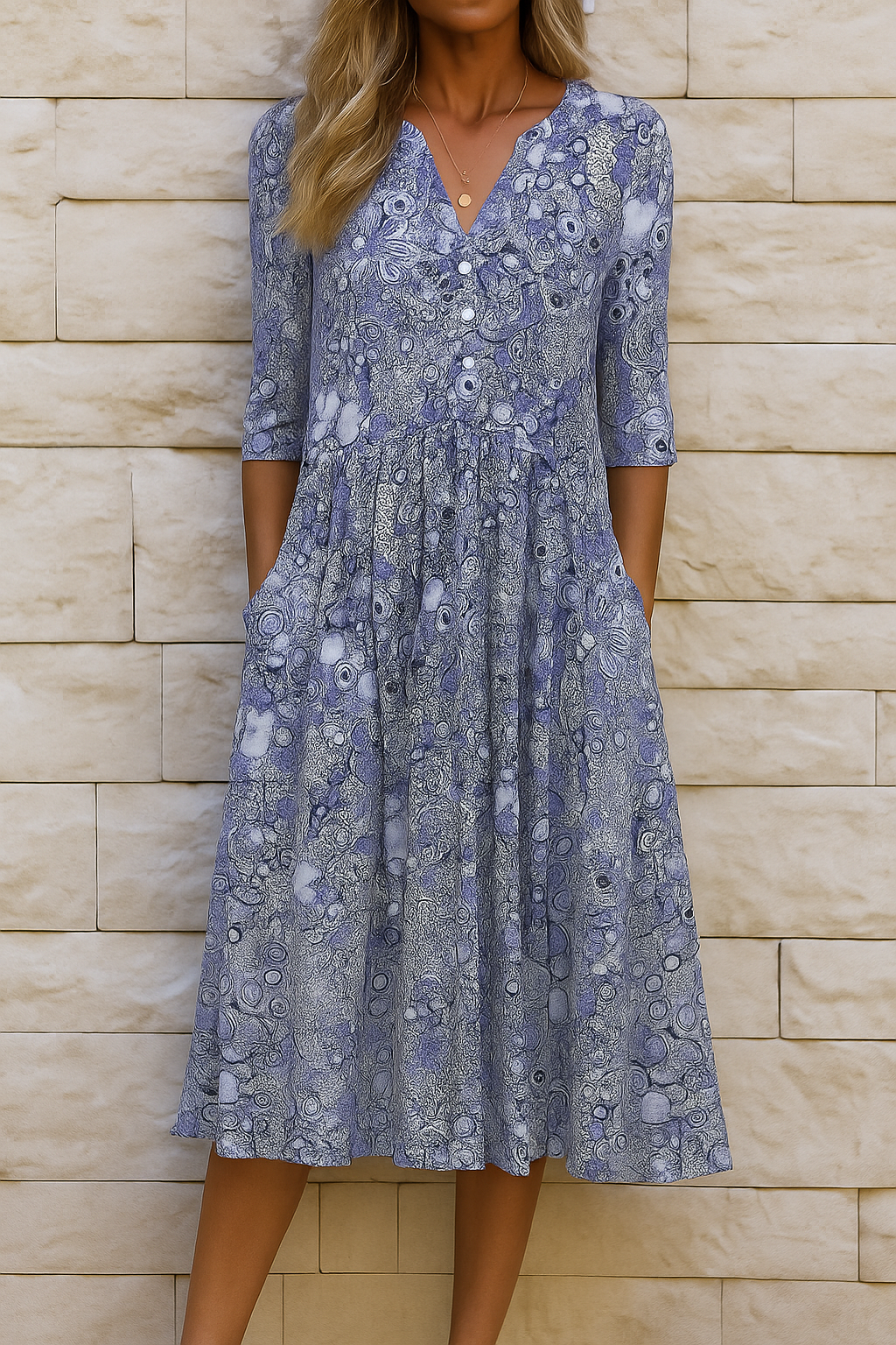 Élodie | Robe Midi Fleurie