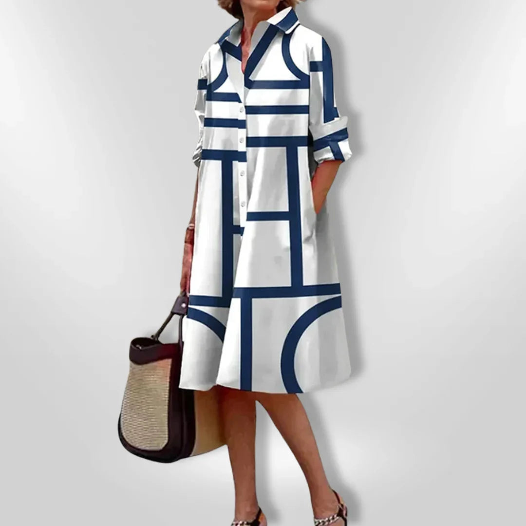 Claire | Robe Chemise Graphique