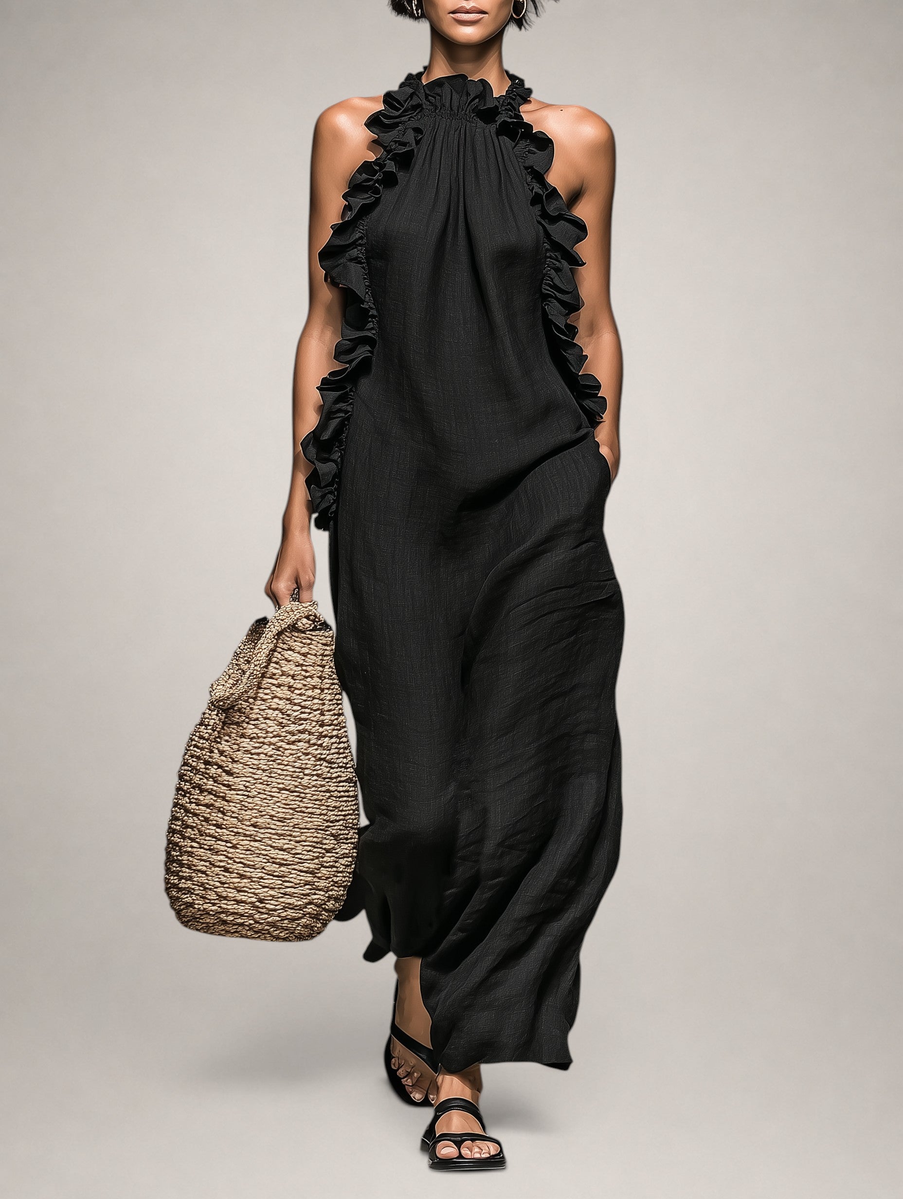 Mireille | Robe Volants Élégance
