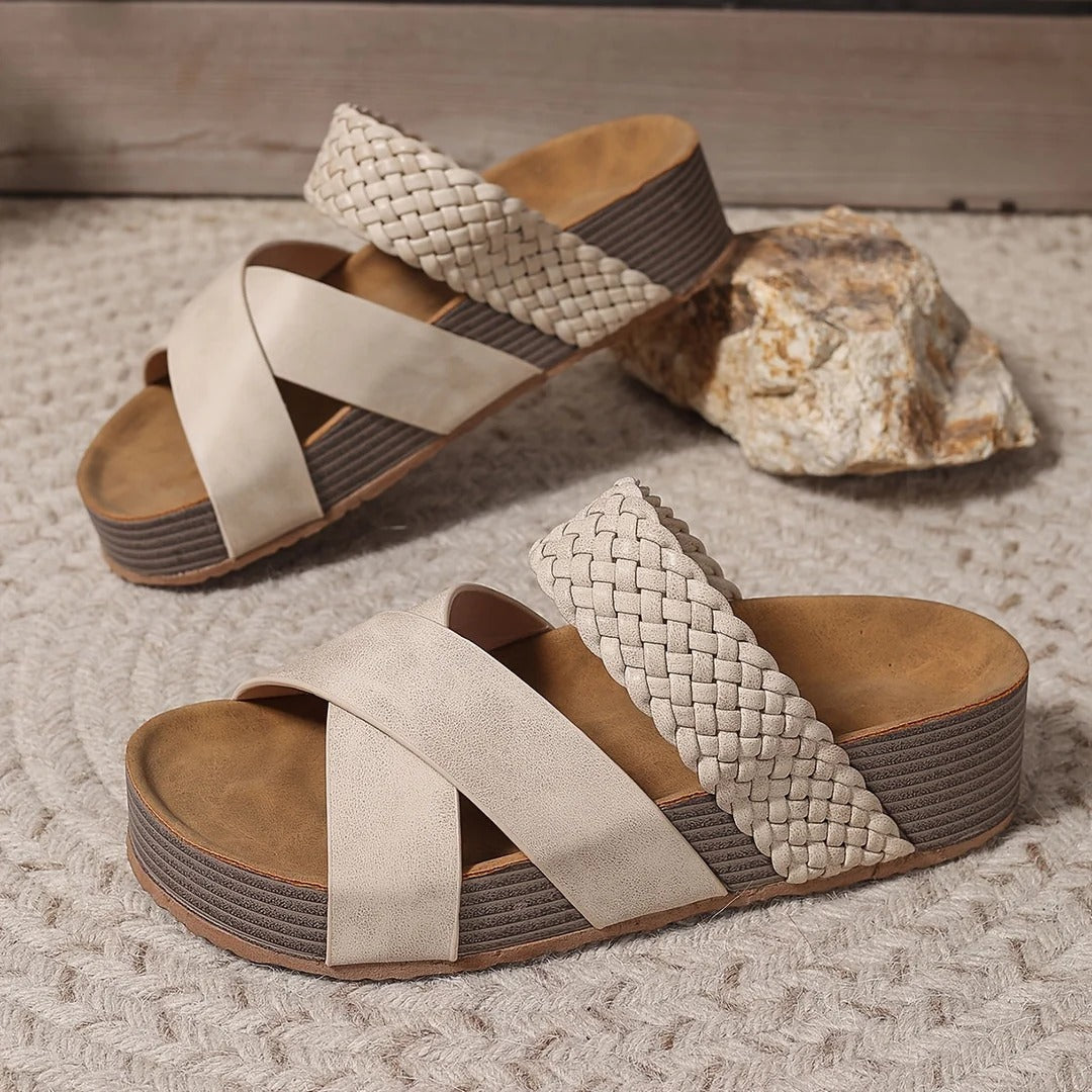 Faustine | Sandales Compensées Chic