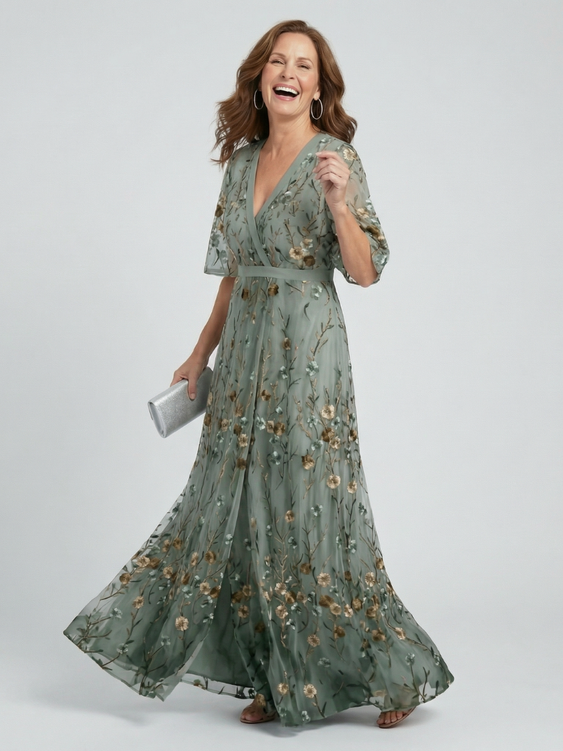 SELORA | ROBE MAXI HALTER BLOOM FLOW