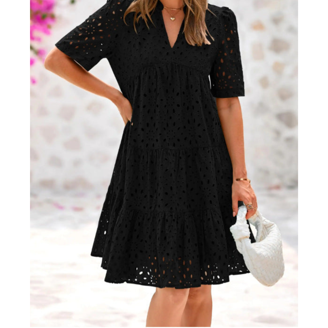 ÉLISE - ROBE D'ÉTÉ CHIC À VOLANTS EN DENTELLE