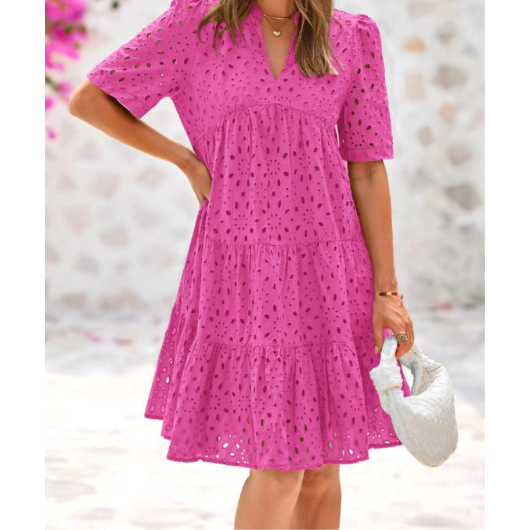 ÉLISE - ROBE D'ÉTÉ CHIC À VOLANTS EN DENTELLE
