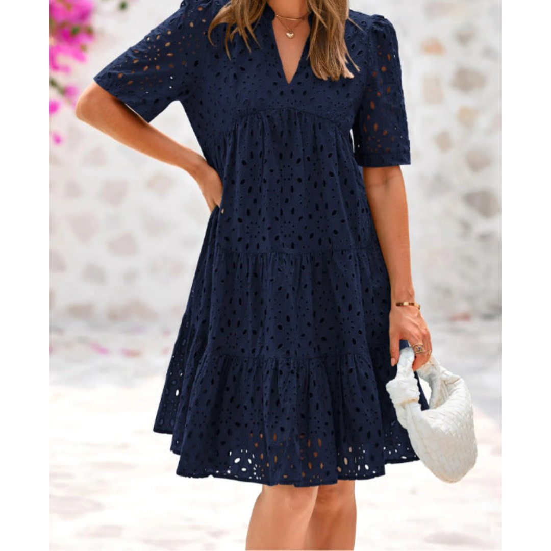 ÉLISE - ROBE D'ÉTÉ CHIC À VOLANTS EN DENTELLE