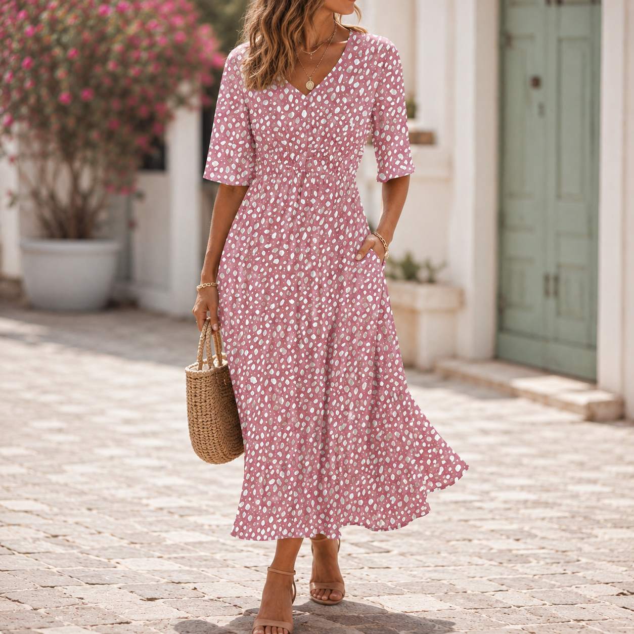 FRANCESCA | ROBE MIDI ÉLÉGANTE‎