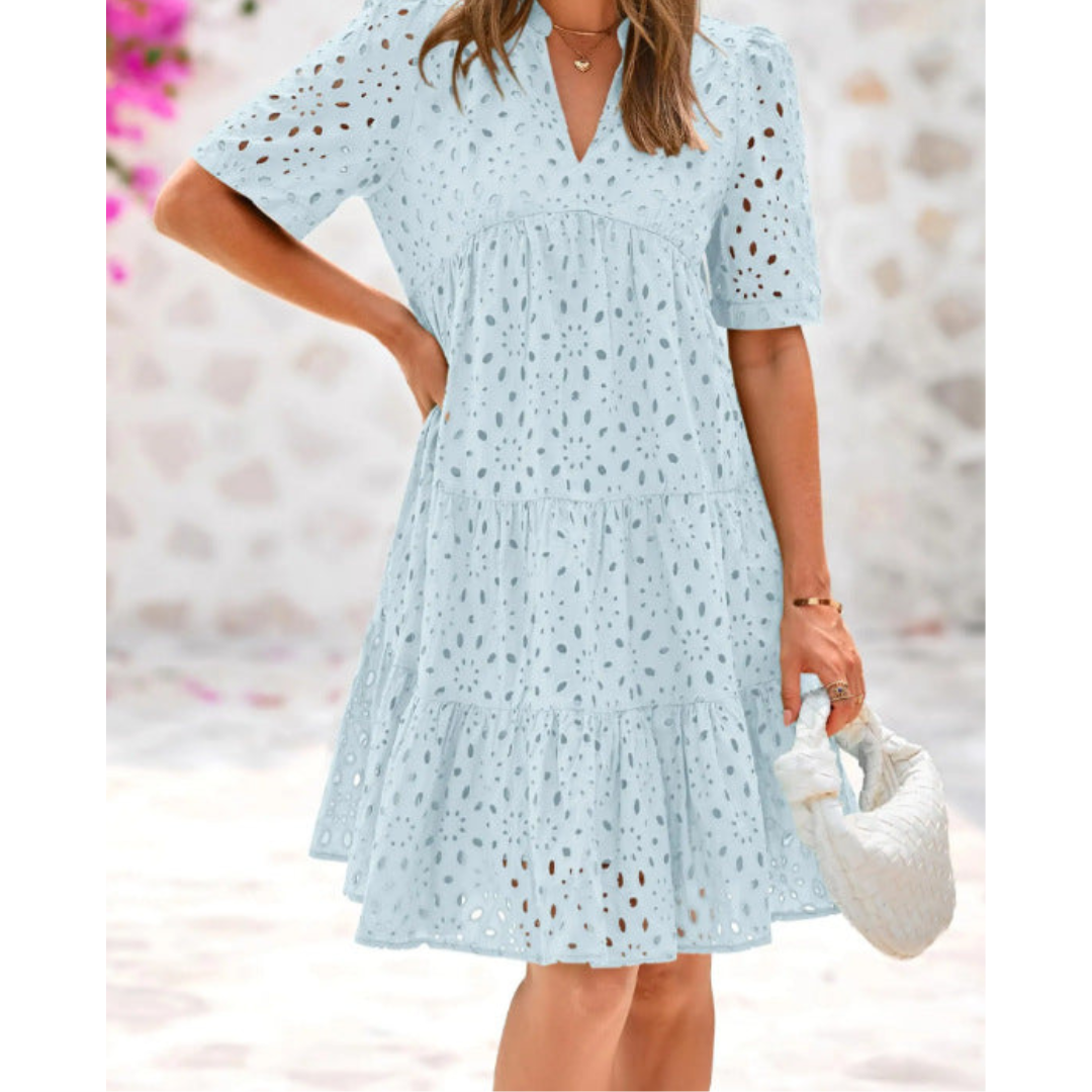 ÉLISE - ROBE D'ÉTÉ CHIC À VOLANTS EN DENTELLE