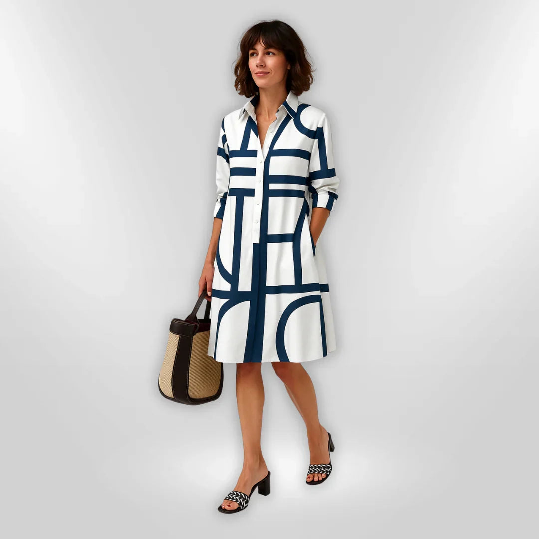 Claire | Robe Chemise Graphique