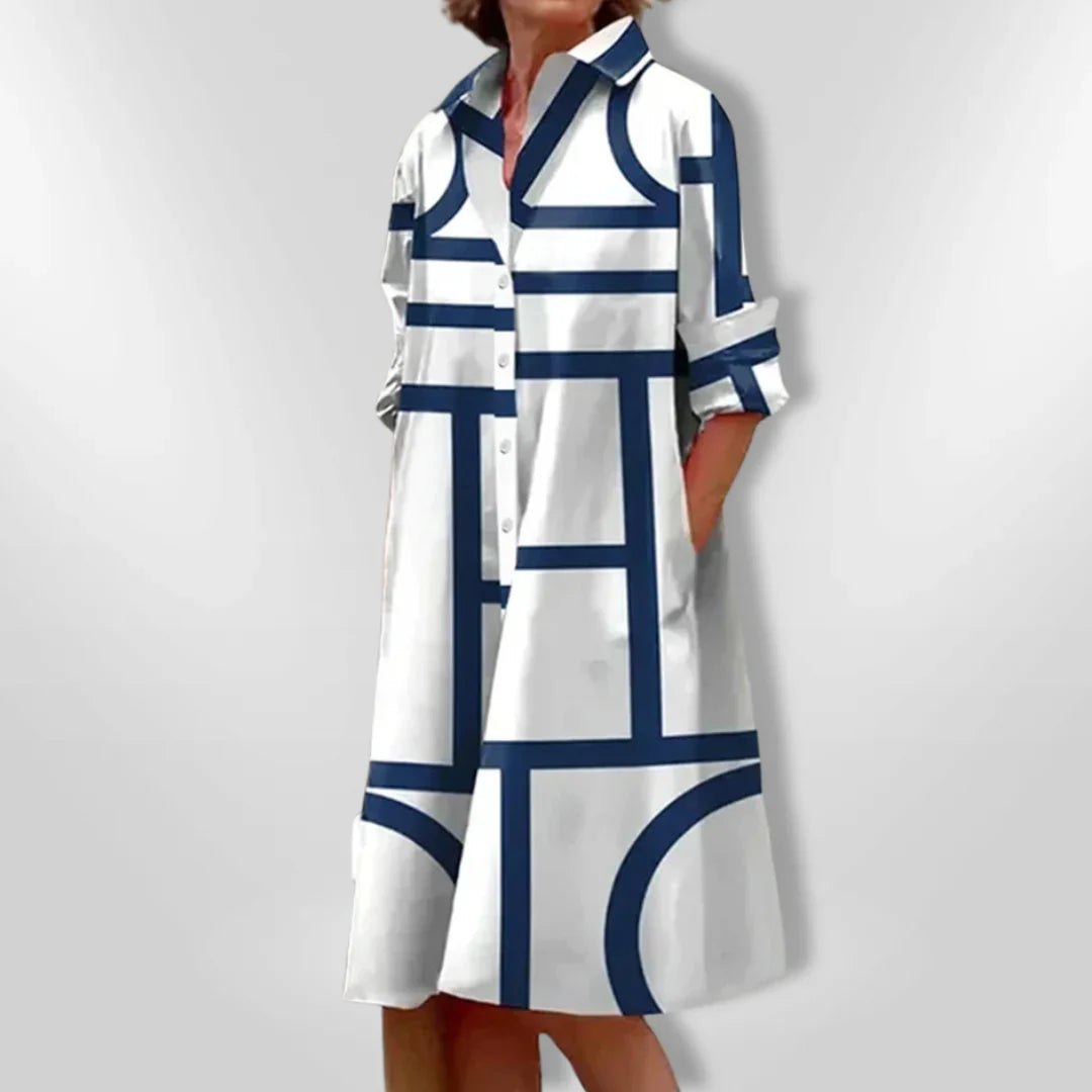 Claire | Robe Chemise Graphique