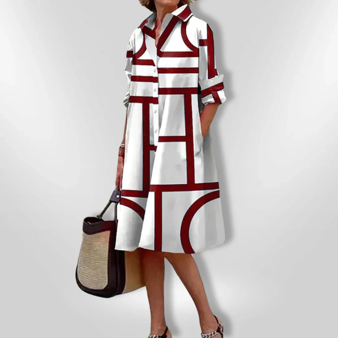 Claire | Robe Chemise Graphique