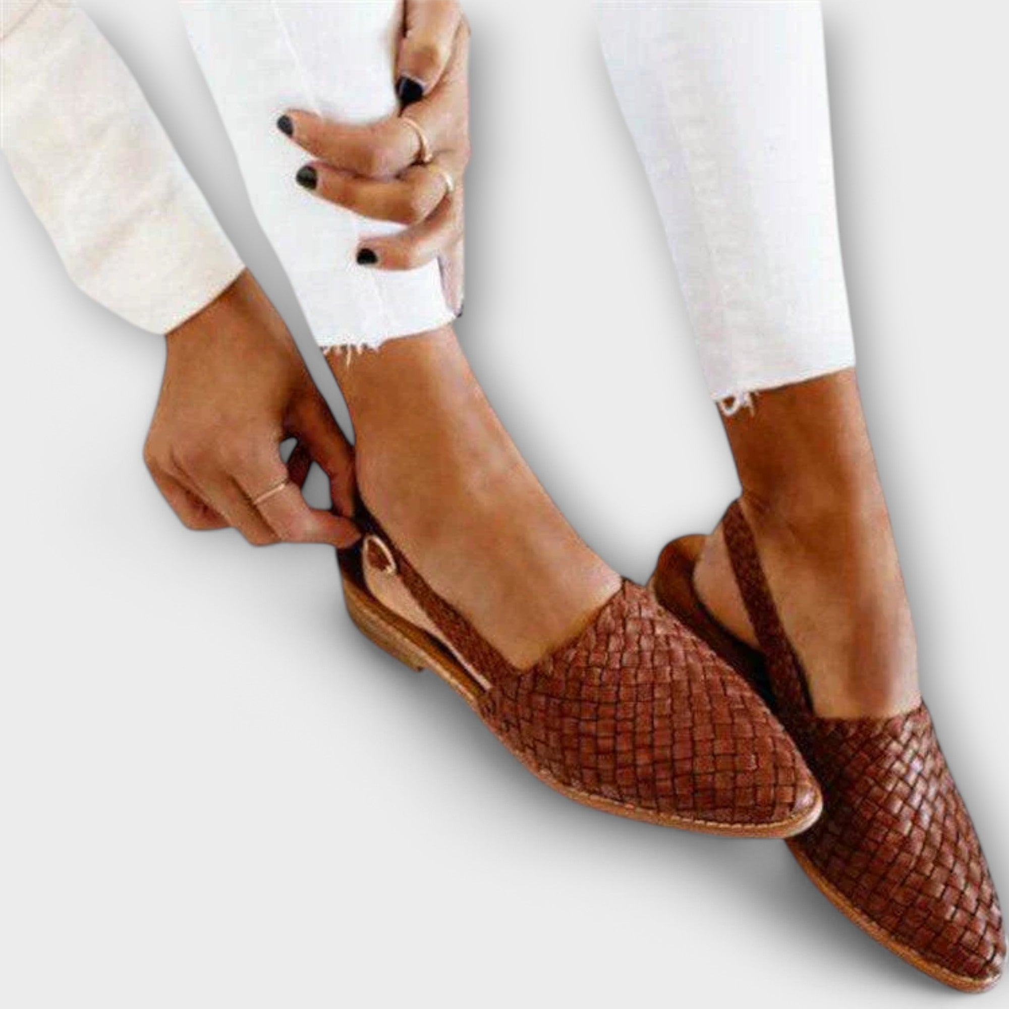 AURORA | MOCASSINS À BRIDE ARRIÈRE TRESSÉS