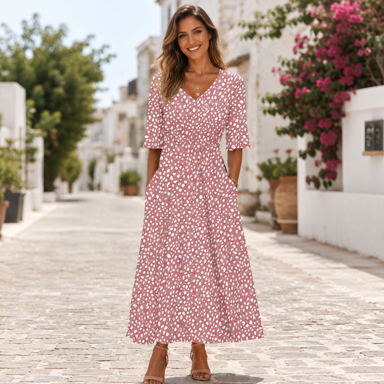 FRANCESCA | ROBE MIDI ÉLÉGANTE‎