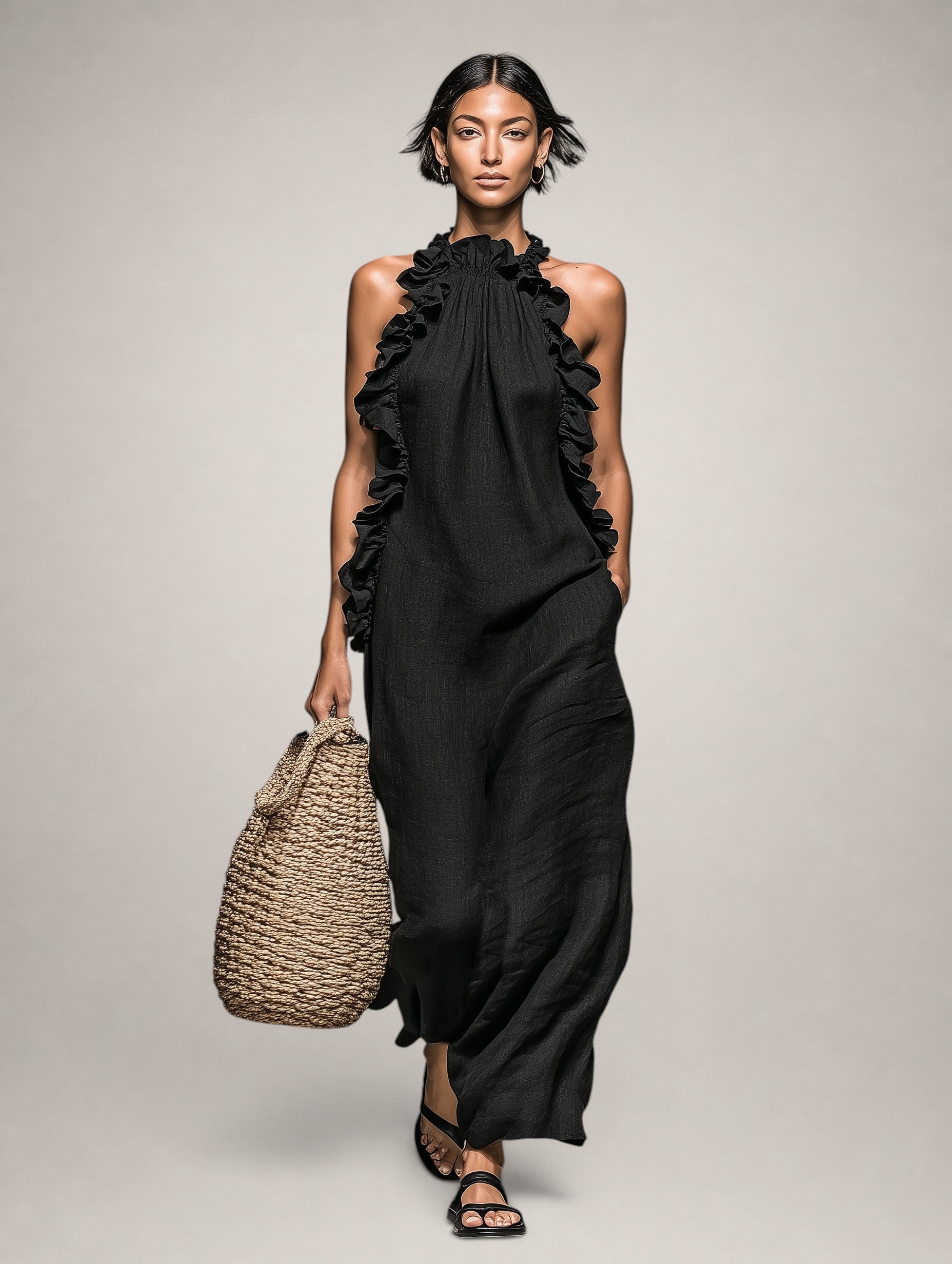 Mireille | Robe Volants Élégance