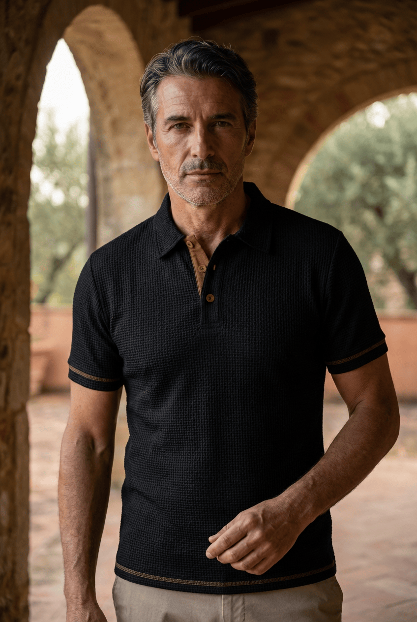 Rémi | Polo Texture Élégance